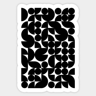 Geometric Pattern - Black Shapes #1 Sticker